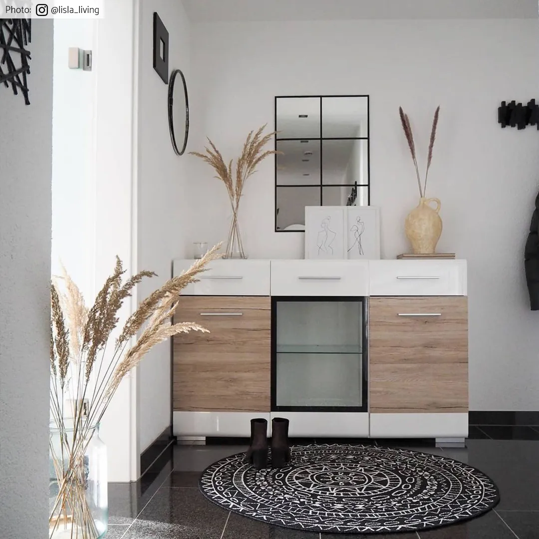 Kerek szőnyeg - Brussels Diamond (fekete)