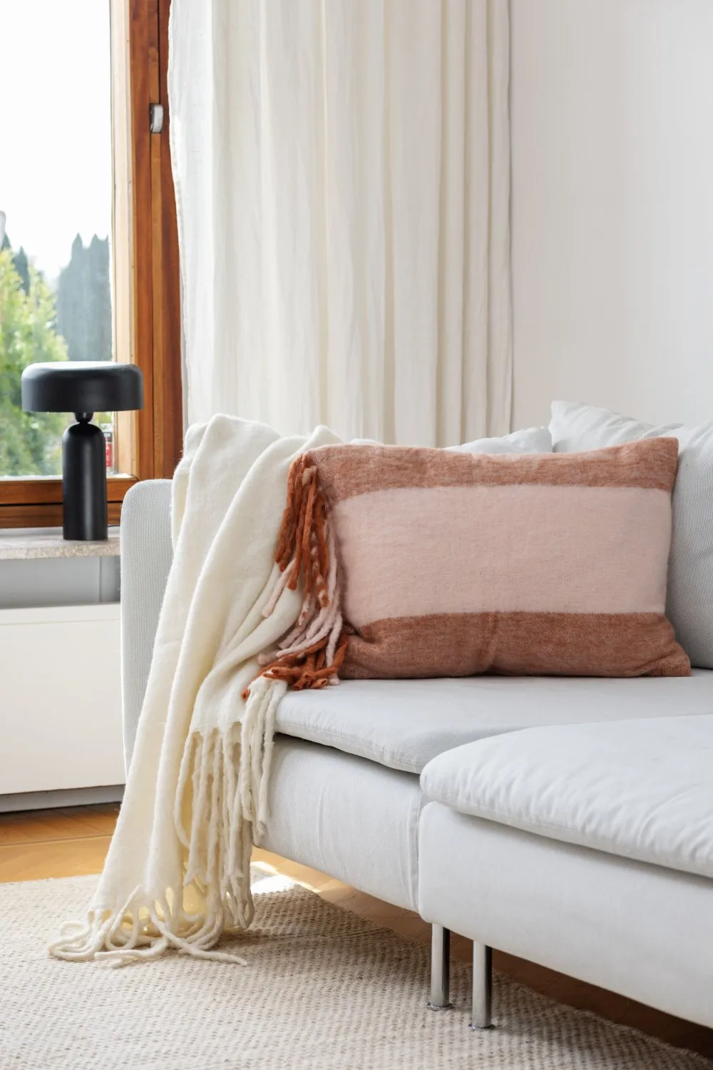 Gyapjúkeverék párnahuzat - Carol (rózsaszín)