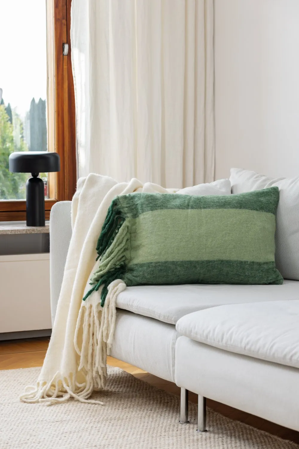 Gyapjúkeverék párnahuzat - Carol (piros)