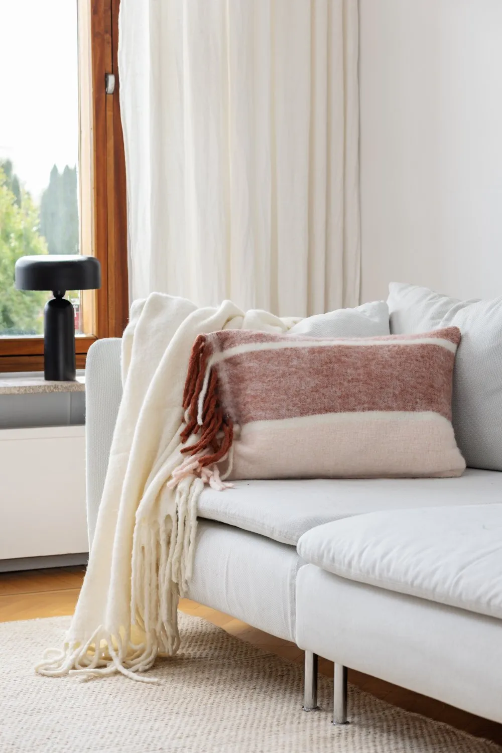 Gyapjúkeverék párnahuzat - Charlotte (rózsaszín)