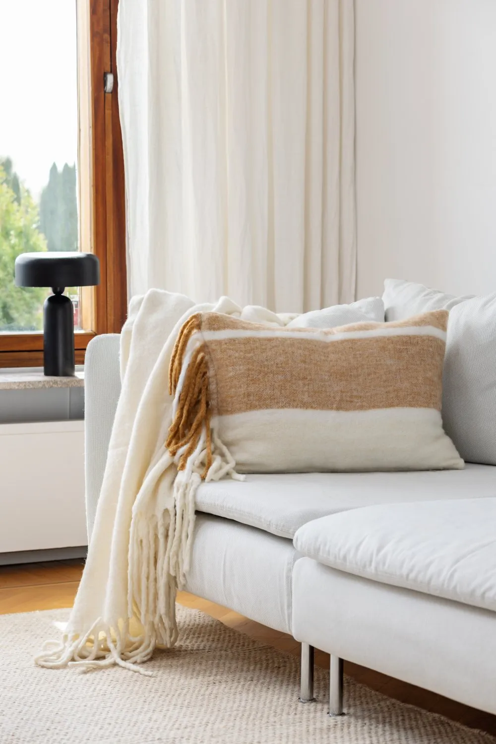 Gyapjúkeverék párnahuzat - Charlotte (sárga)