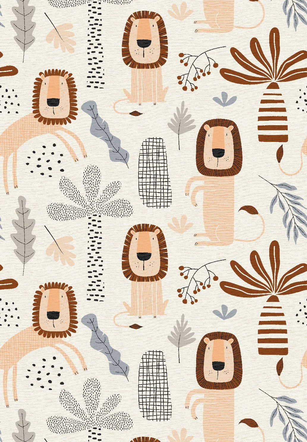 Gyermek szőnyeg - Lion Friends (bezs)