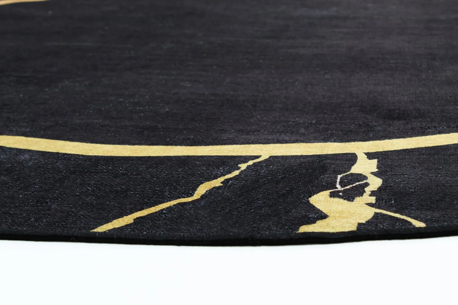 Kerek szőnyeg - Cerasia (fekete/arany)