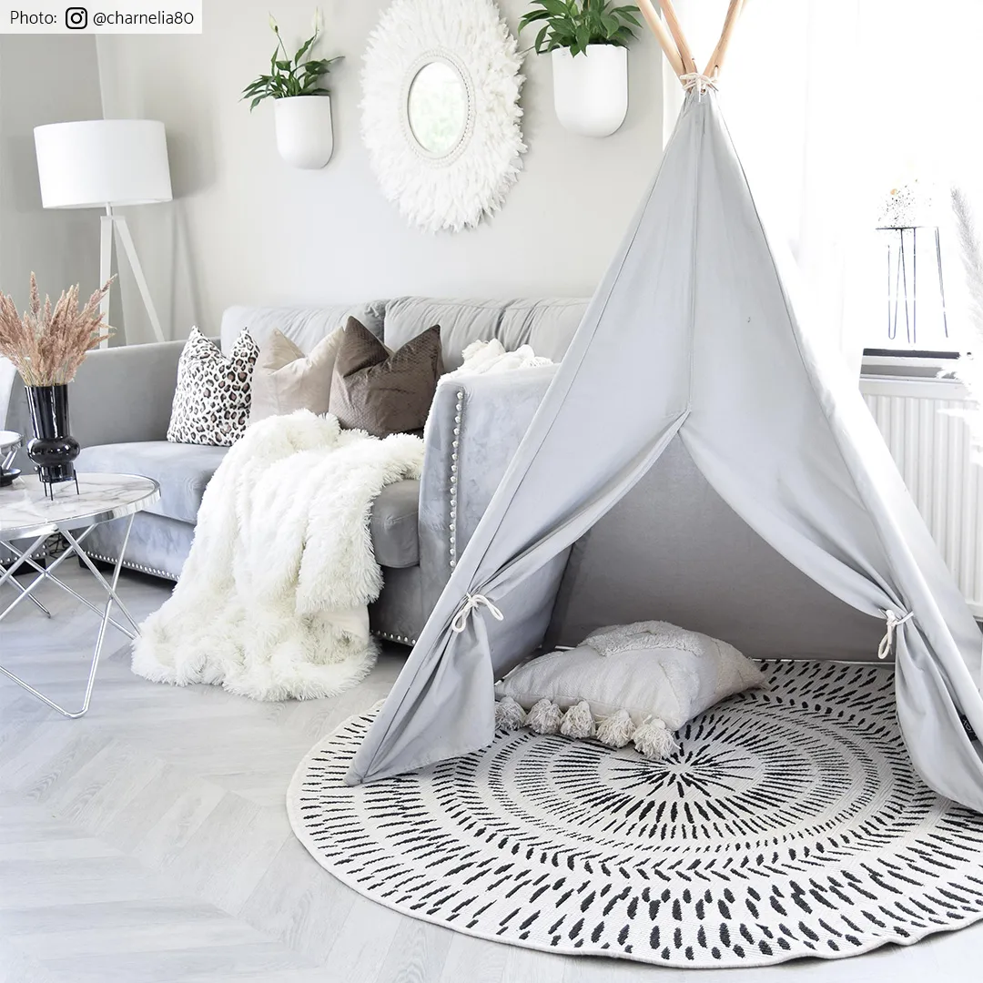 Kerek szőnyeg - Brussels Night (szürke)