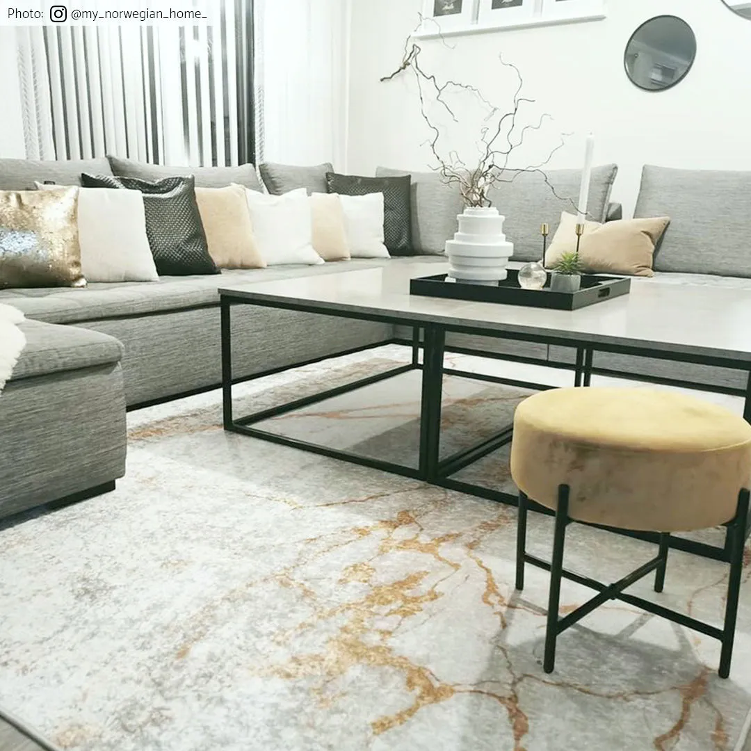 Wilton szőnyeg - Cesina (stone/fehér/arany)