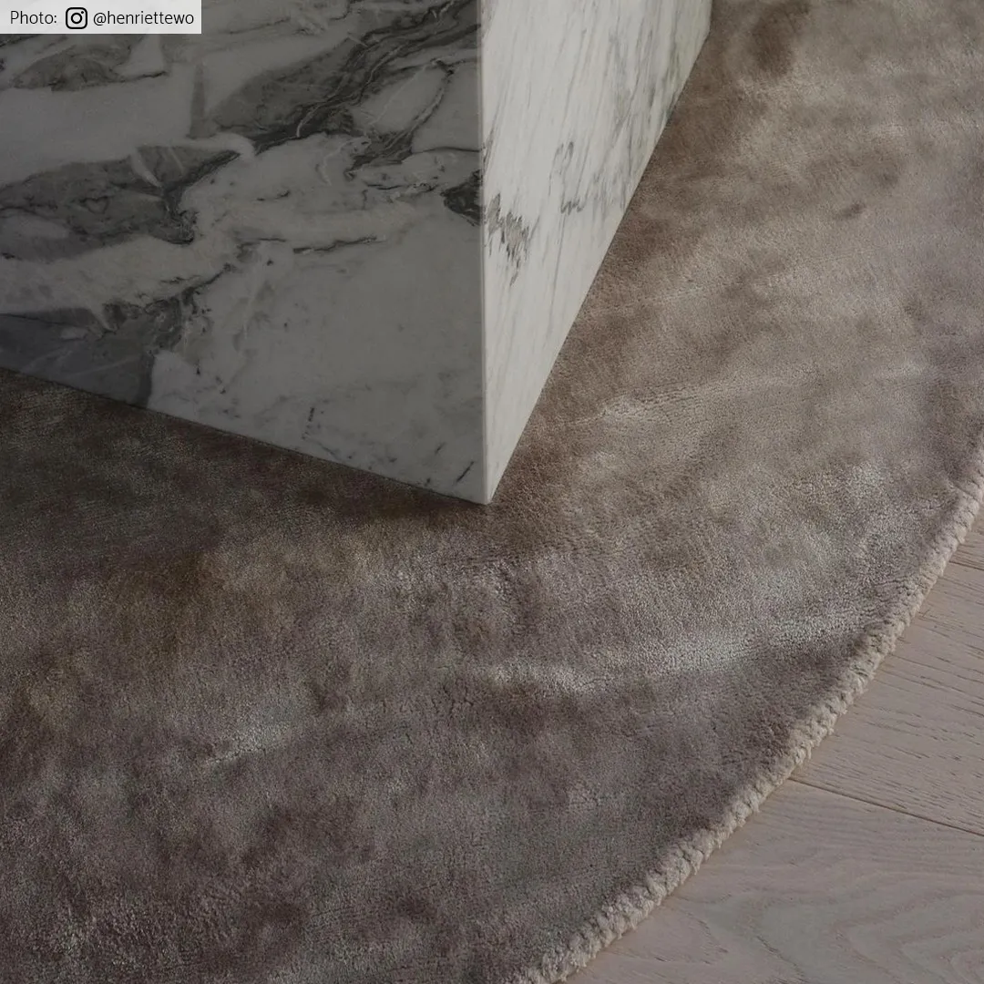 Kerek szőnyeg - Jodhpur Special Luxury Edition Viskos (világosszürke/bezs)