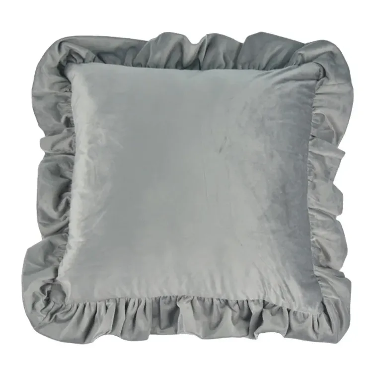 Párnahuzat - Ruffled (szürke)