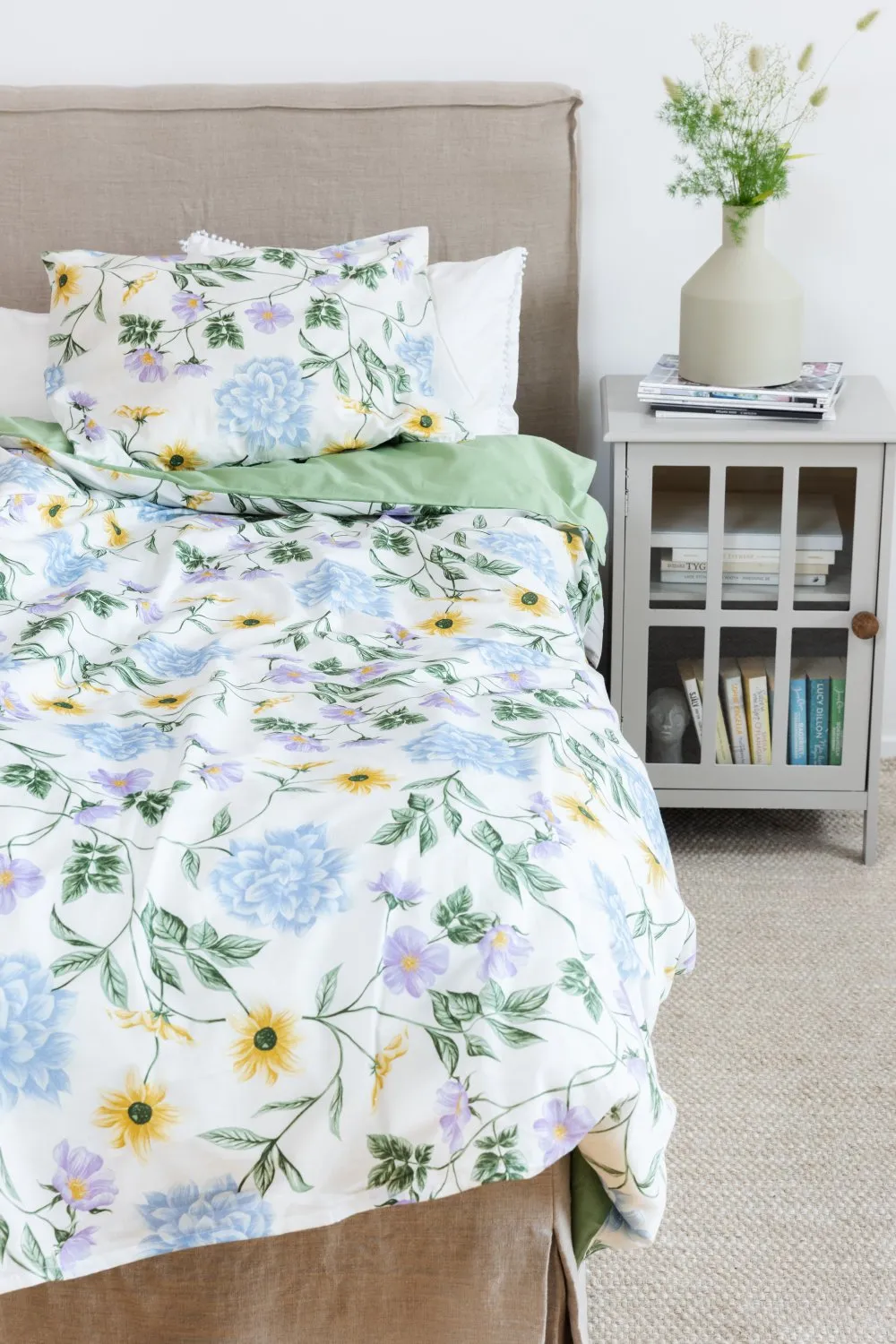 Ágyneműhuzat-set - Dahlia (kék)