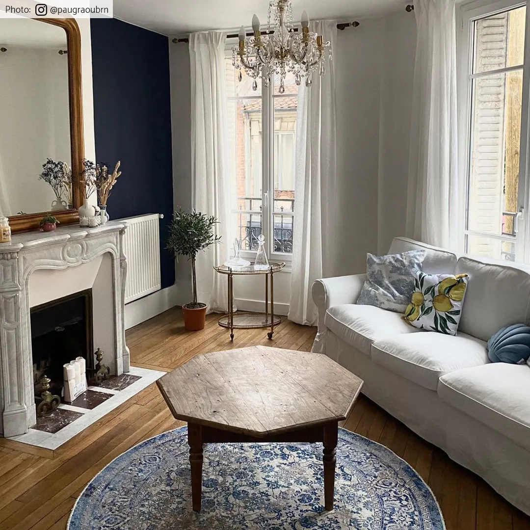 Kerek szőnyeg - Denizli (kék)