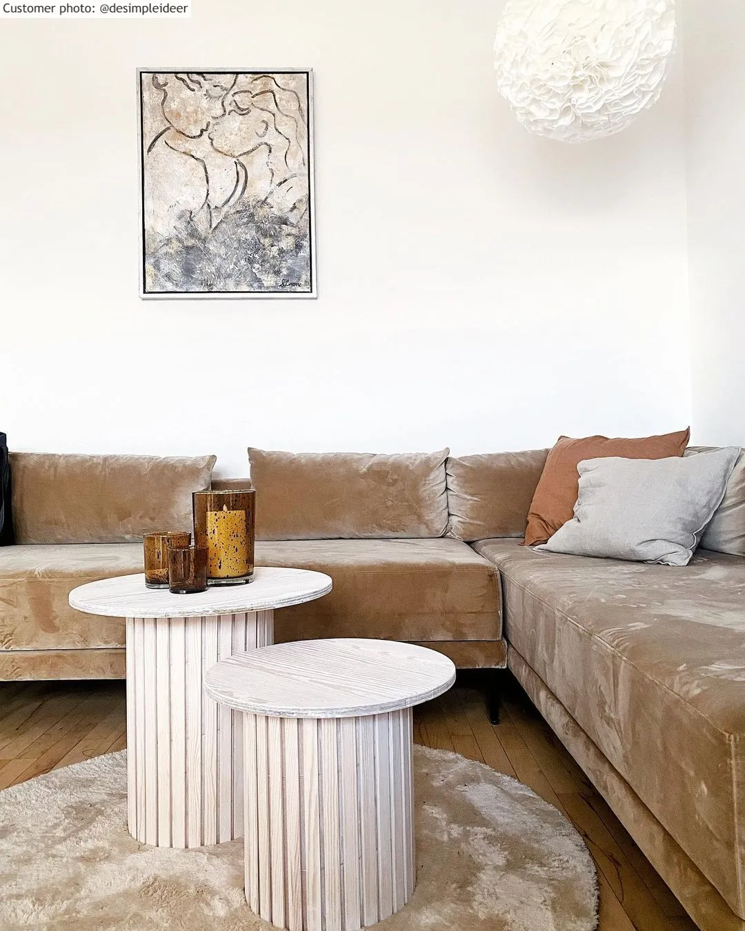 Kerek szőnyegek - Aranga Super Soft Fur (bézs)