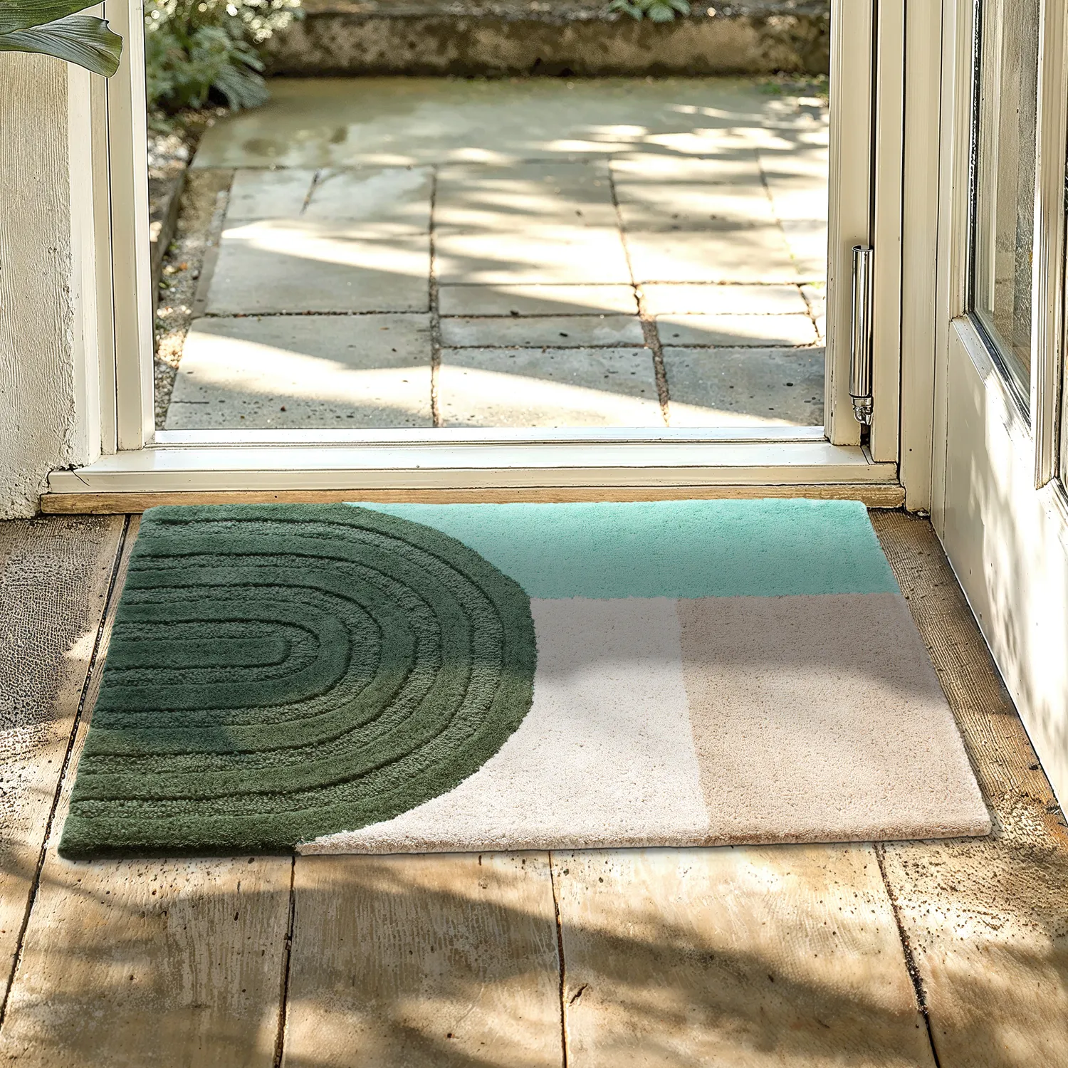 Lábtörlő - Anila (zöld/multi)