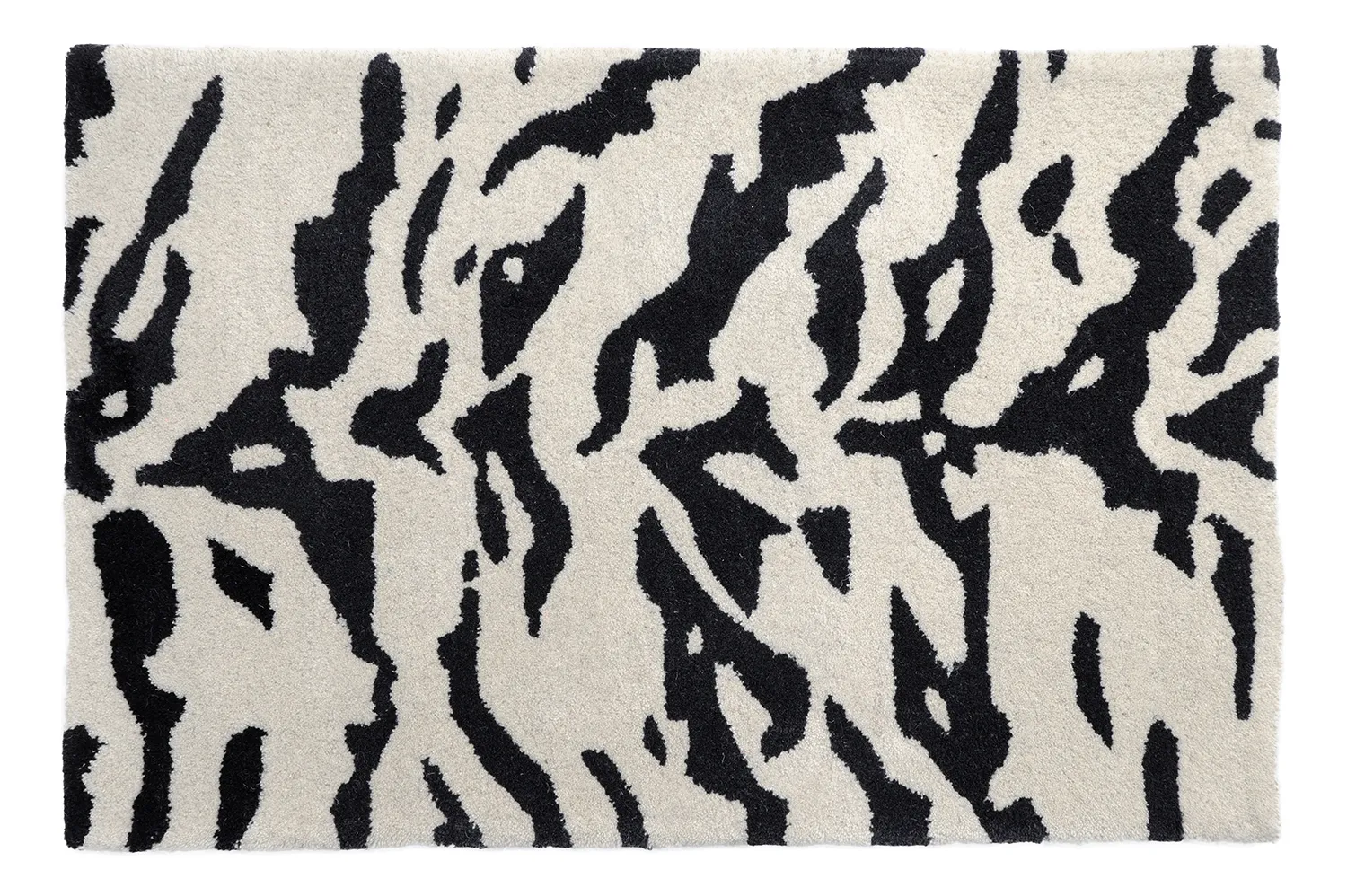 Lábtörlő - Zebra Tufted Wool Premium (fehér/fekete)
