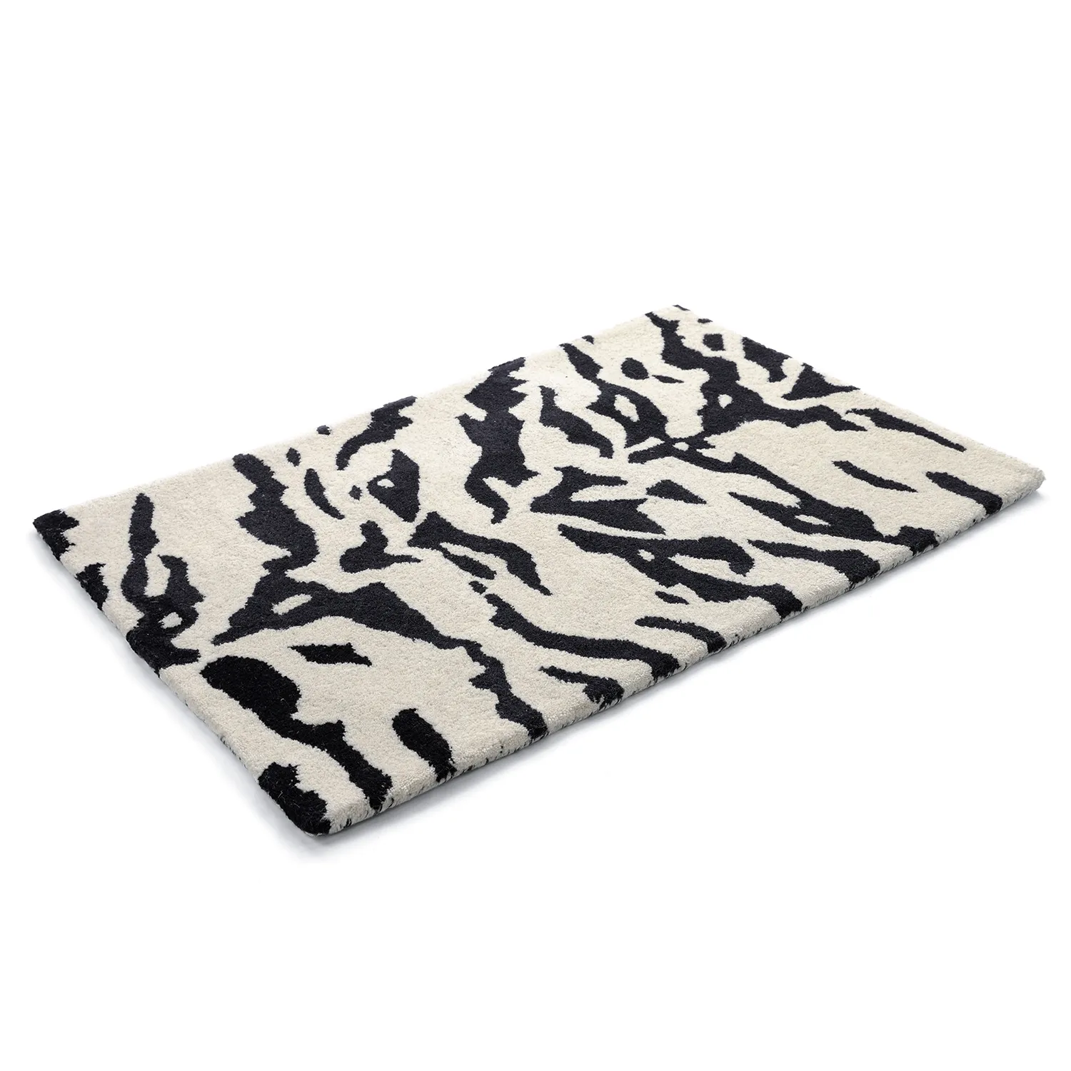 Lábtörlő - Zebra Tufted Wool Premium (fehér/fekete)