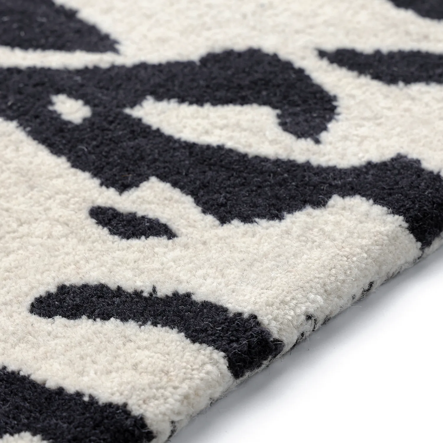 Lábtörlő - Zebra Tufted Wool Premium (fehér/fekete)