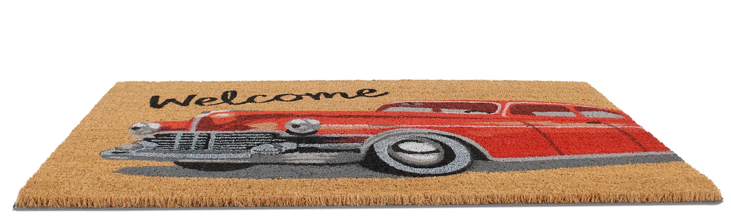 Lábtörlő - Car (piros)