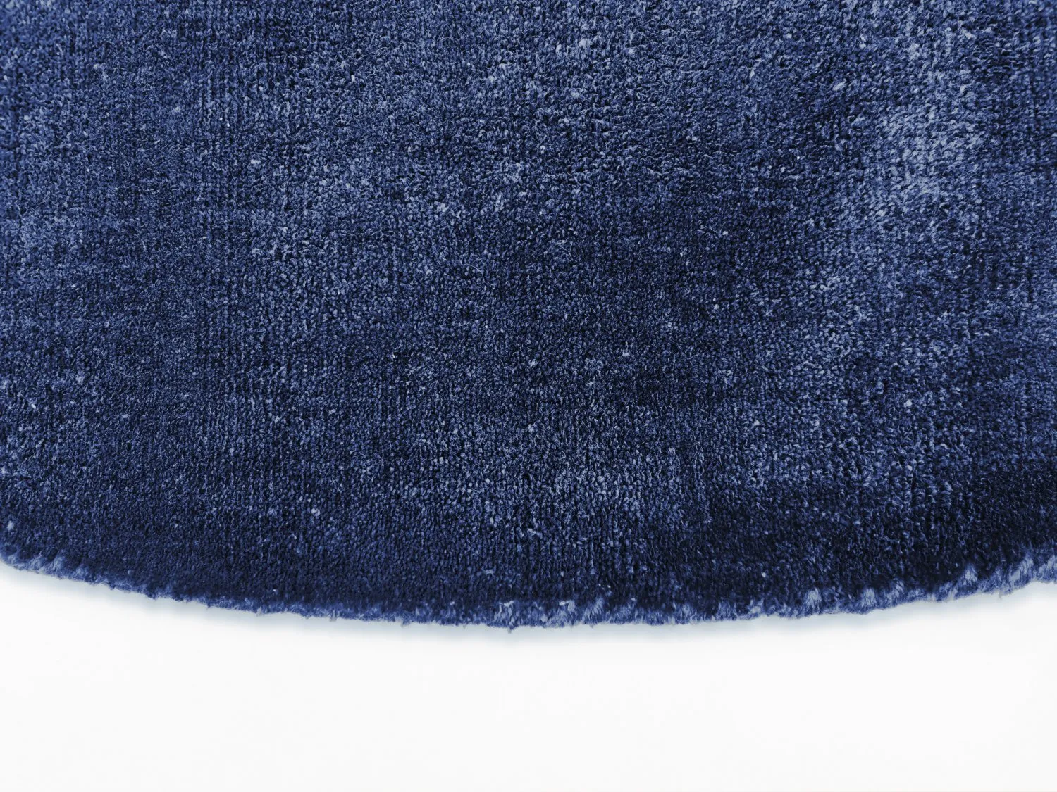 Rund matta - Recycled PET with viscose look (tengerészkék)