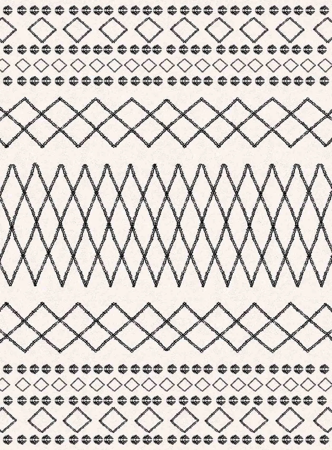 Wilton szőnyeg - Safi (fekete/fehér)