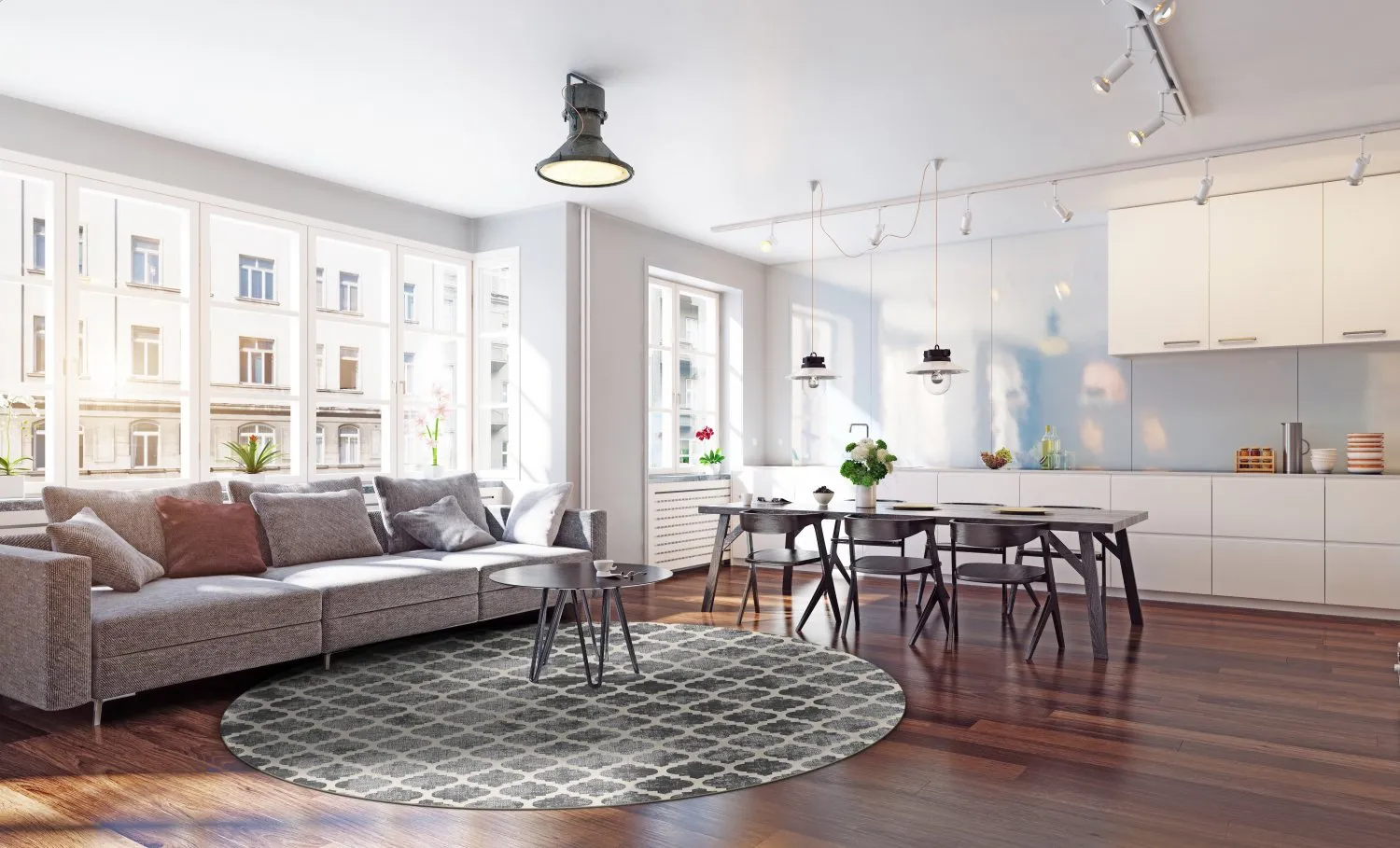 Kerek szőnyeg - Gabes (szürke)