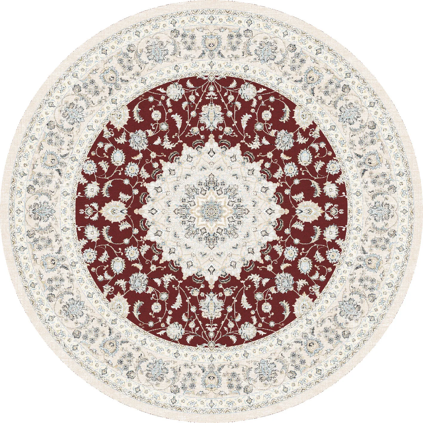 Kerek szőnyeg - Arabella (borvörös)