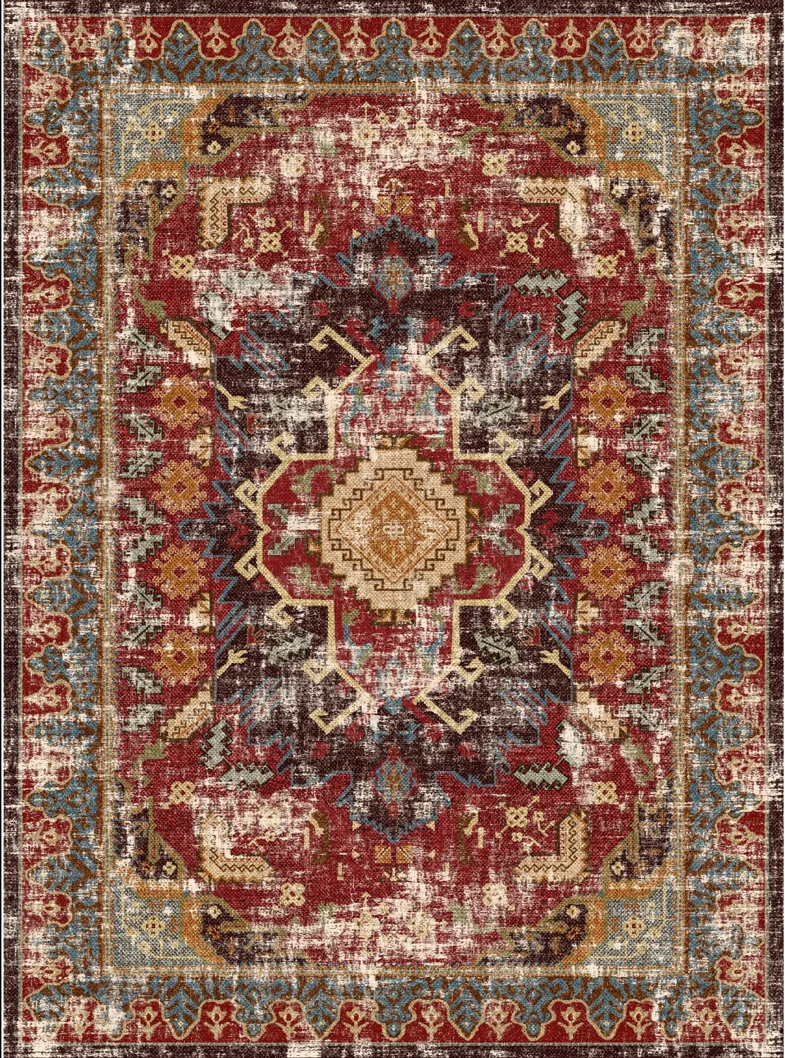 Wilton szőnyeg - Idri (piros/többszínű)