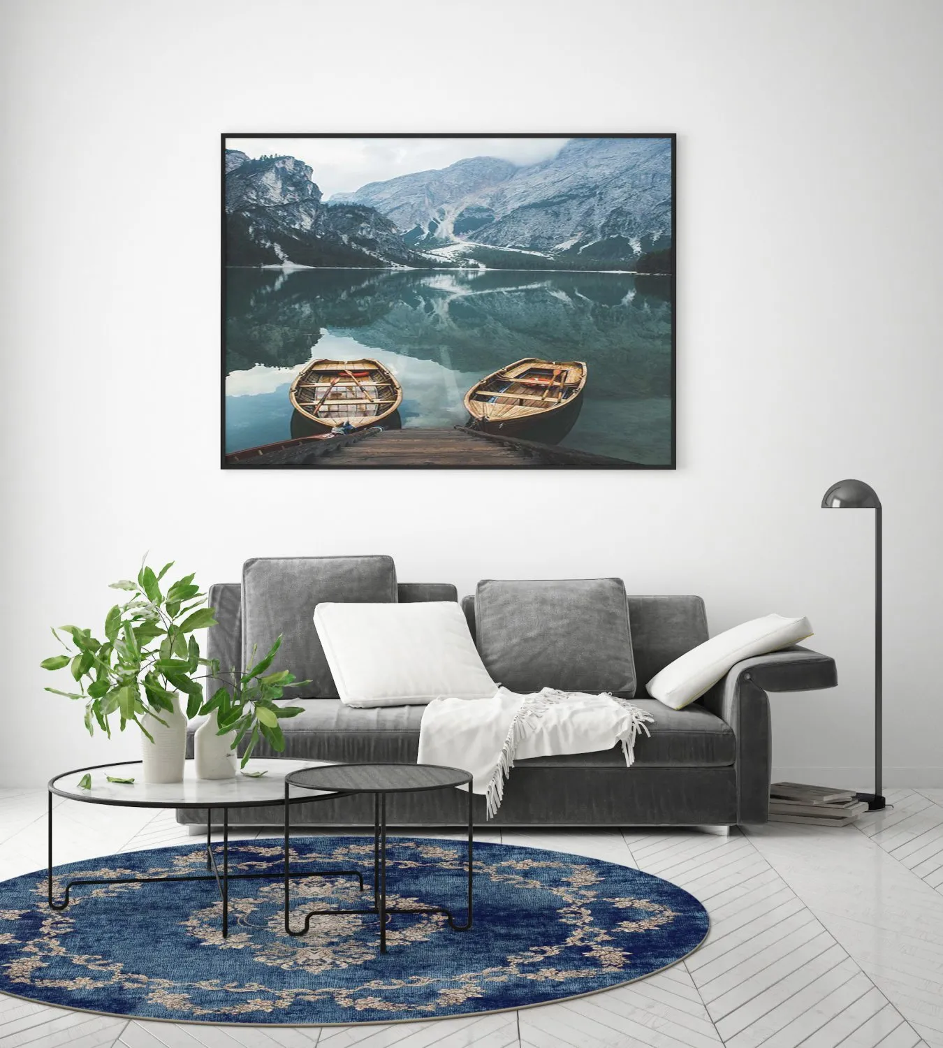 Kerek szőnyeg - Taknis (kék)