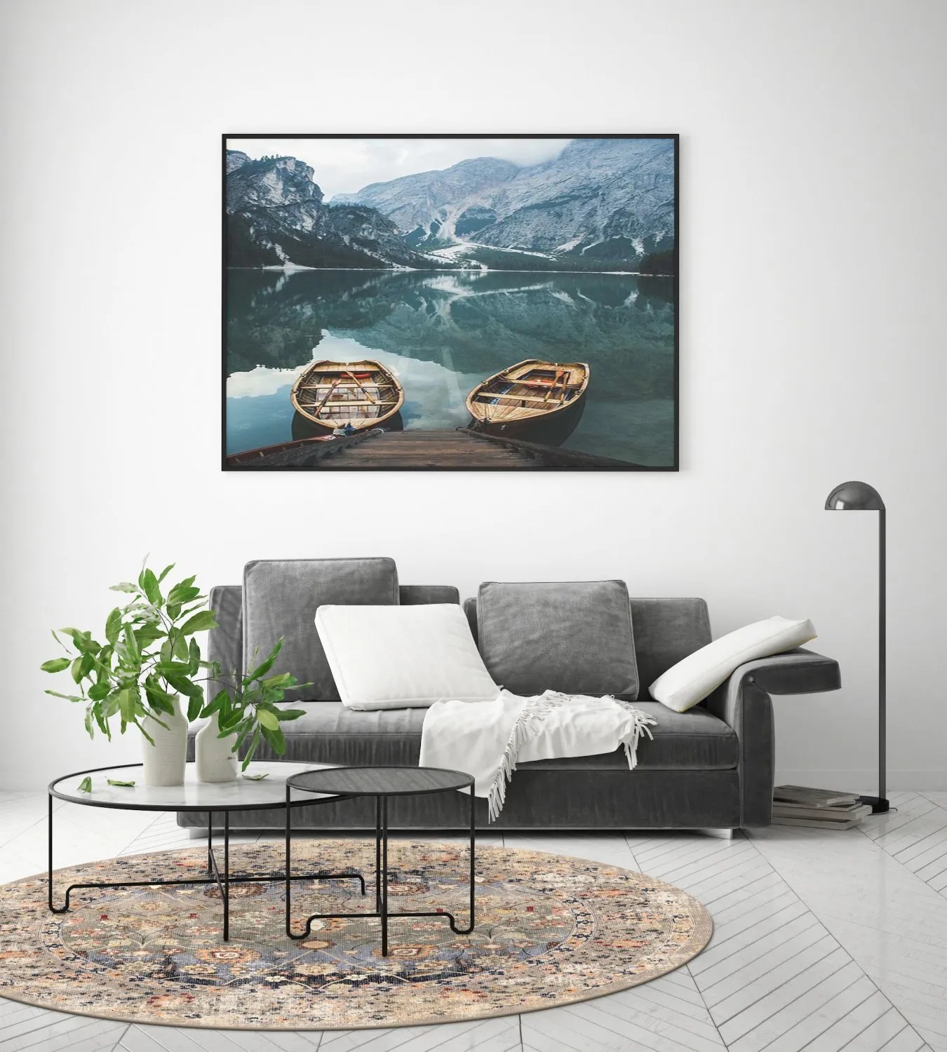 Kerek szőnyeg - Bouhjar (bezs/többszínű)