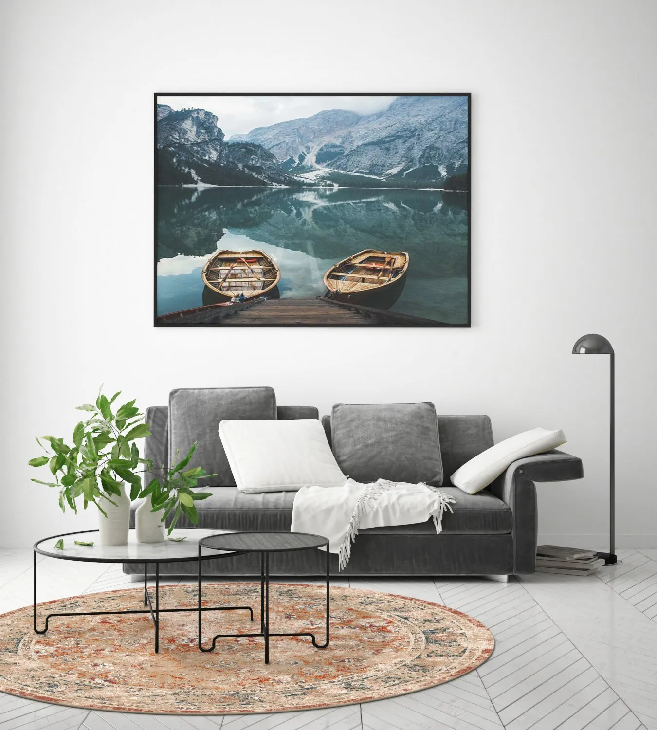 Kerek szőnyeg - Douz (piros/többszínű)