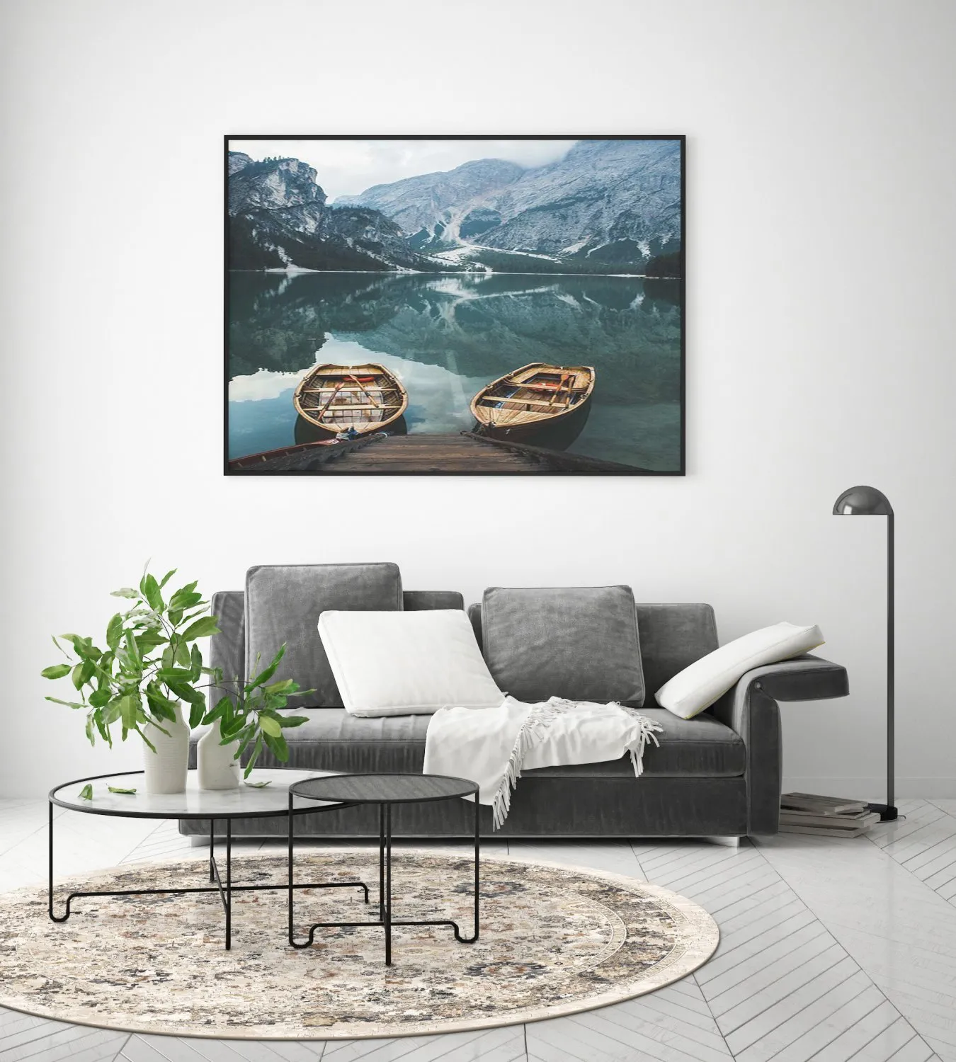 Kerek szőnyeg - Toujane (szürke)