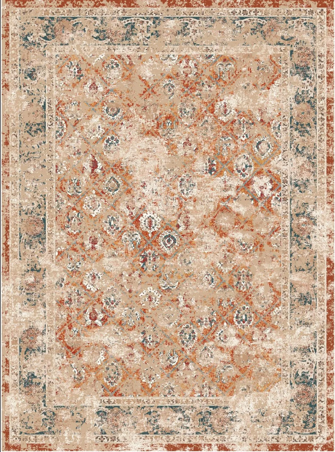 Wilton szőnyeg - Douz (piros/többszínű)