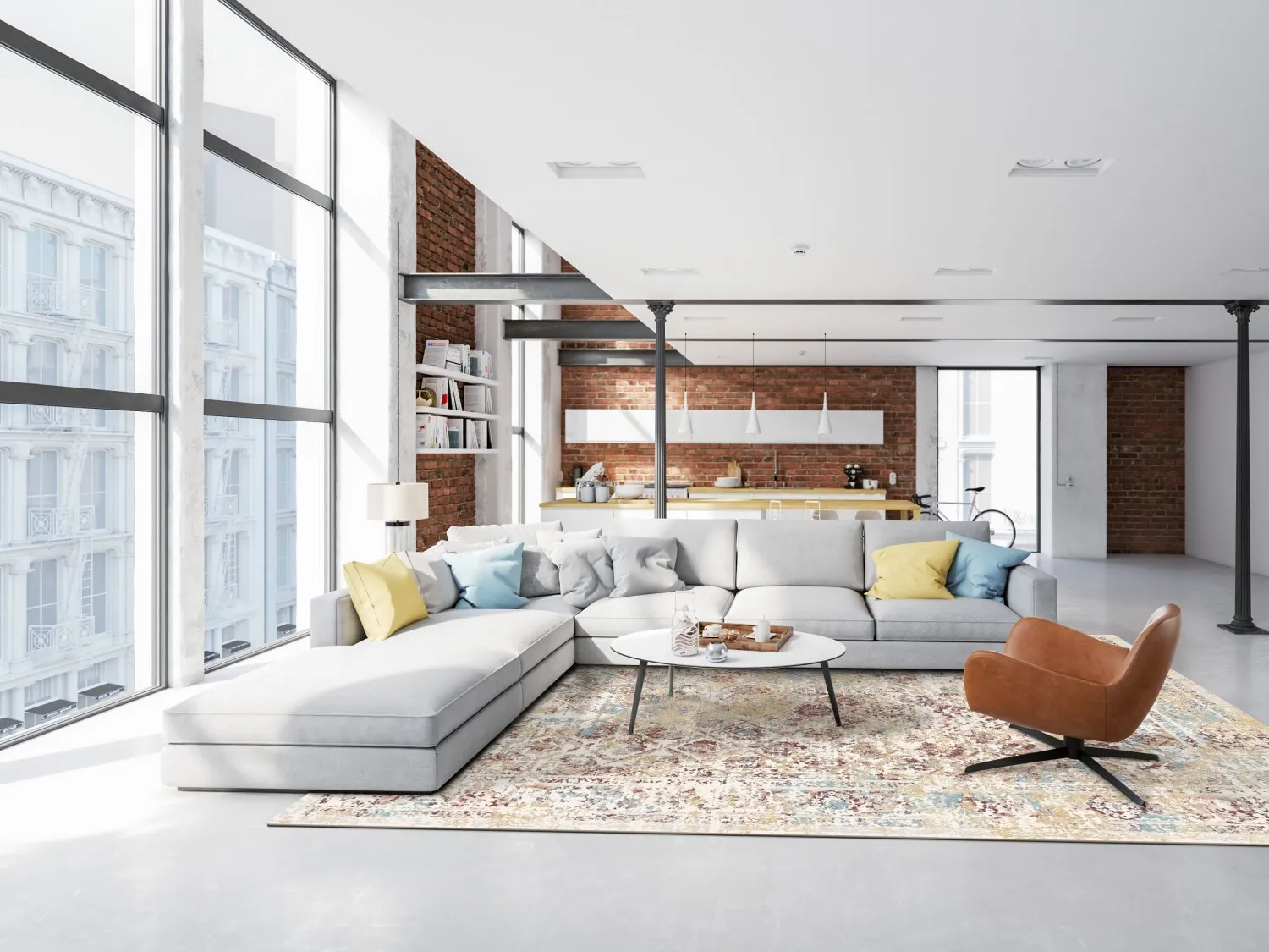 Wilton szőnyeg - Douz (kék/többszínű)