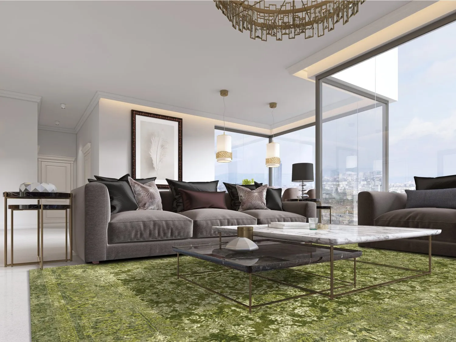 Wilton szőnyeg - Denizli (zöld)