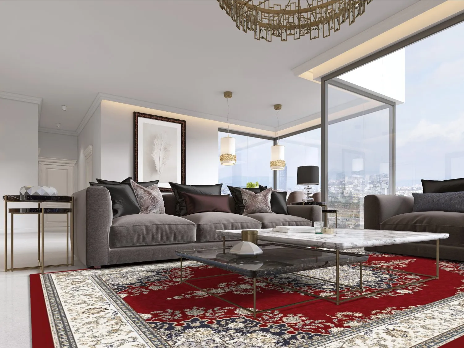 Wilton szőnyeg - Lice (piros/többszínű)