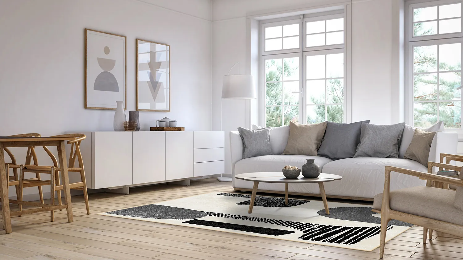 Wilton szőnyeg - Suki (bezs/fekete)