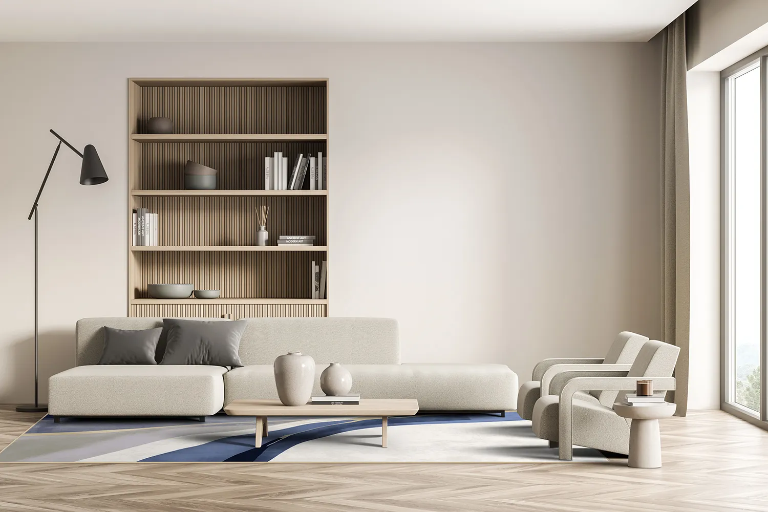 Wilton szőnyeg - Minerva (kék/multi)