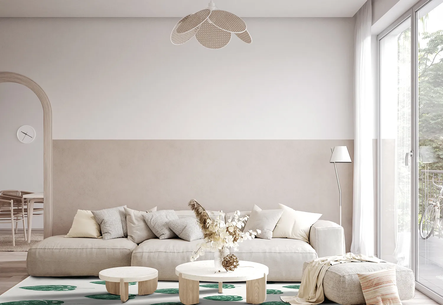 Wilton szőnyeg - Leni (fehér/zöld)