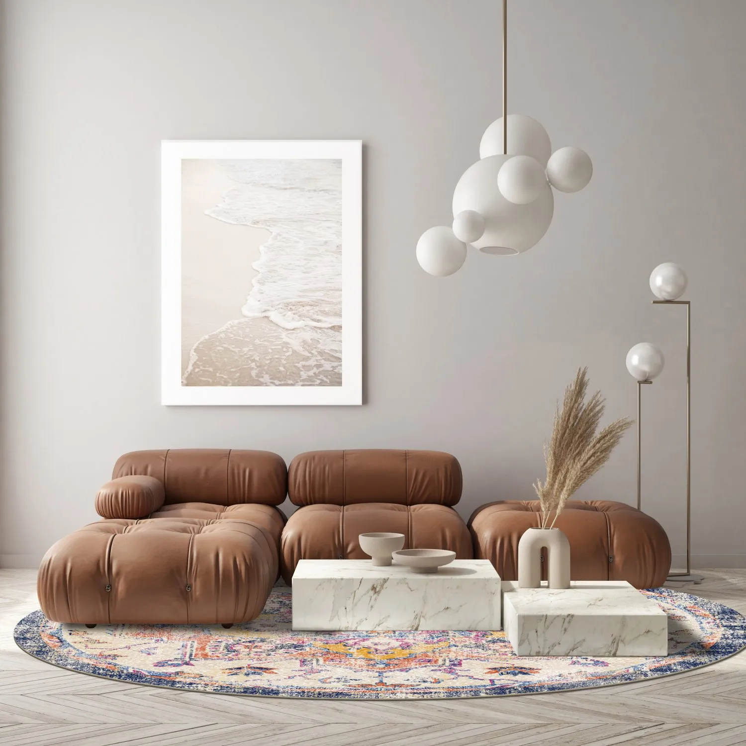 Kerek szőnyeg - Lamta (többszínű)