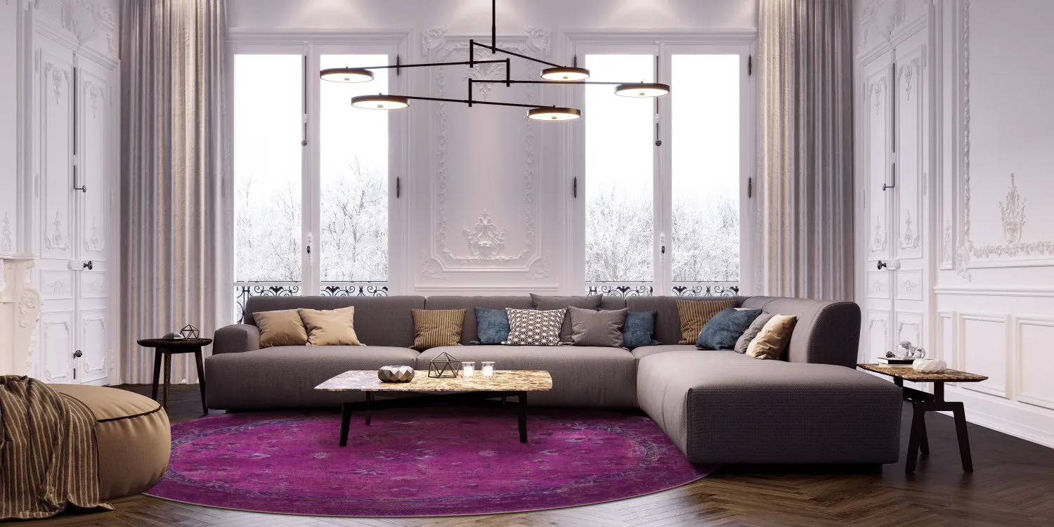 Kerek szőnyeg - Gombalia (rózsaszín)