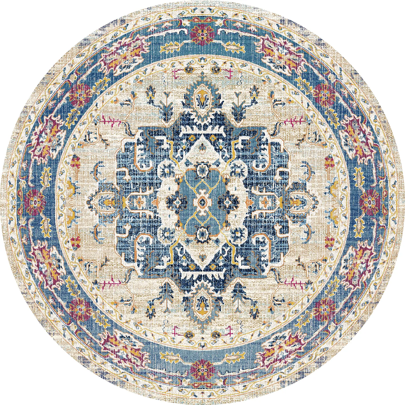 Kerek szőnyeg - Siliana (kék)