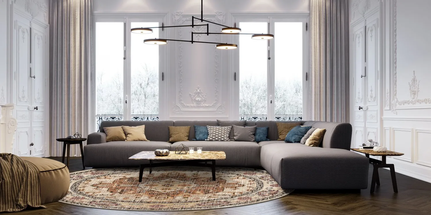 Kerek szőnyeg - Siliana (bezs)