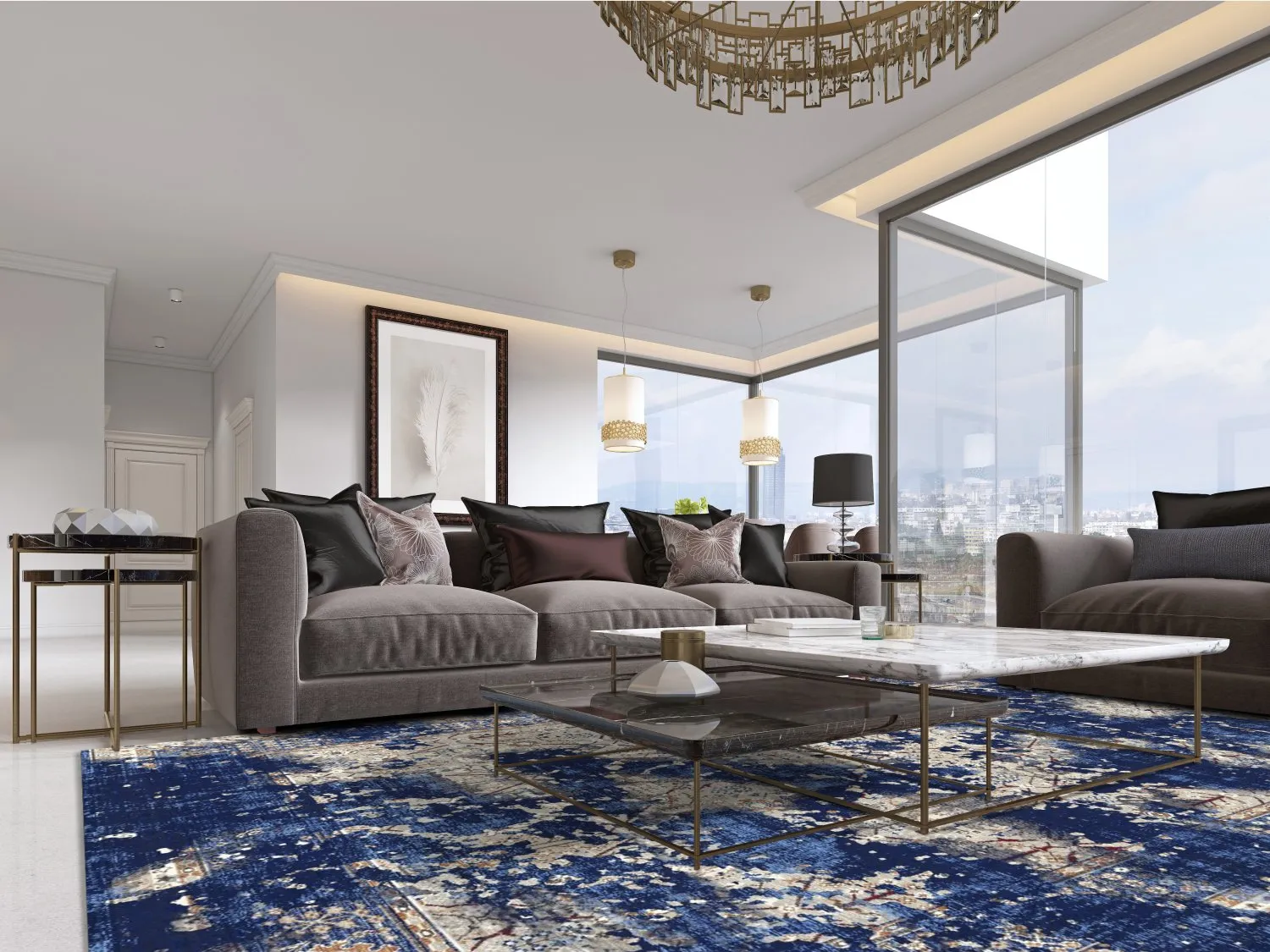 Wilton szőnyeg - Temima (kék)