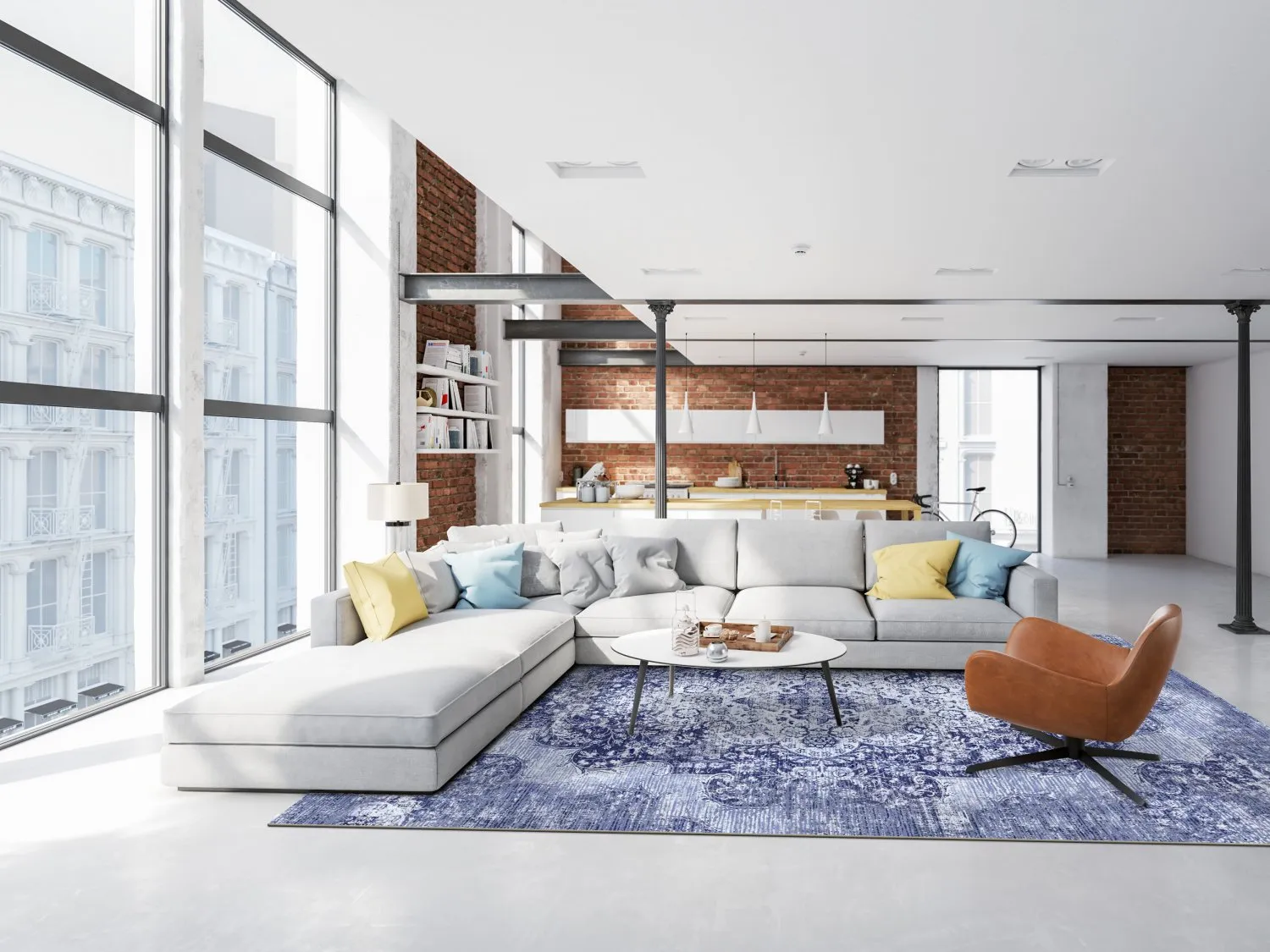 Wilton szőnyeg - Badem (kék)