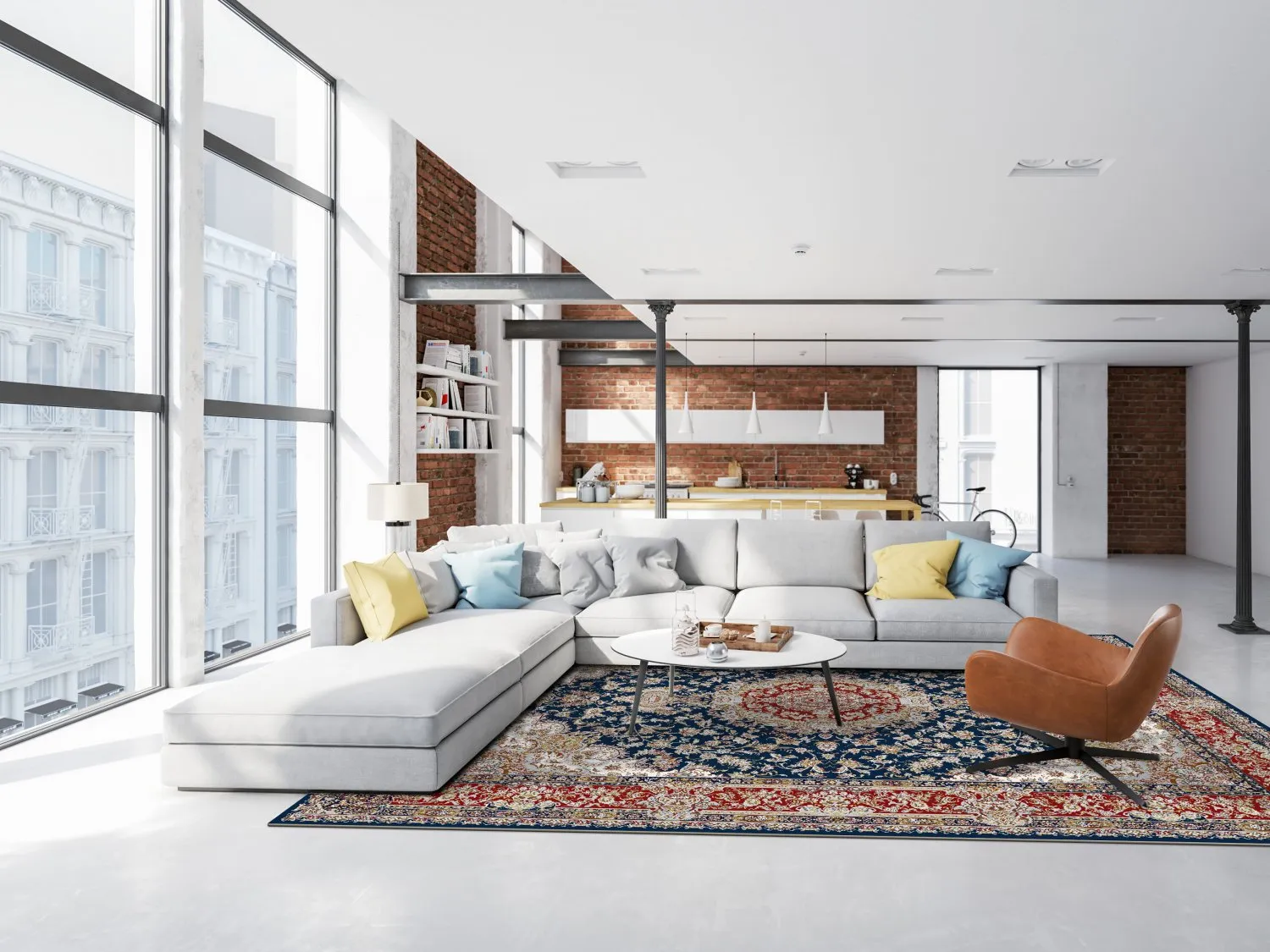 Wilton szőnyeg - Vakifli (kék/többszínű)