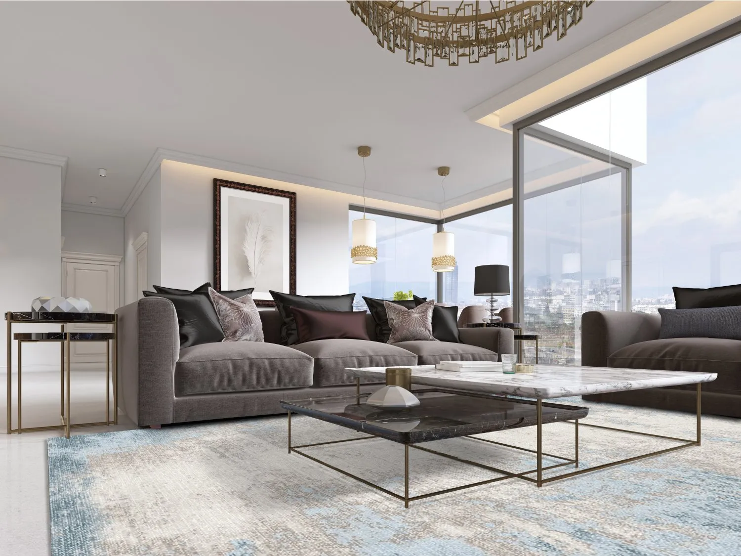 Wilton szőnyeg - Zarzi (kék)