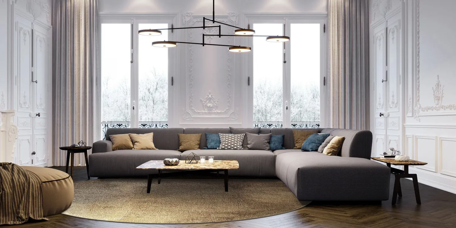 Kerek szőnyeg - Oristano (barna/arany)