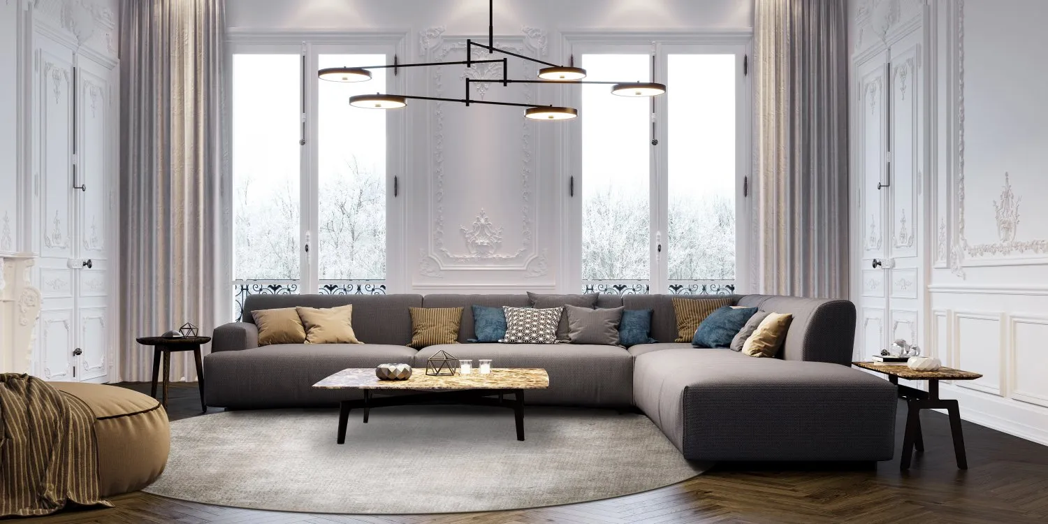 Kerek szőnyeg - Riano (szürke)