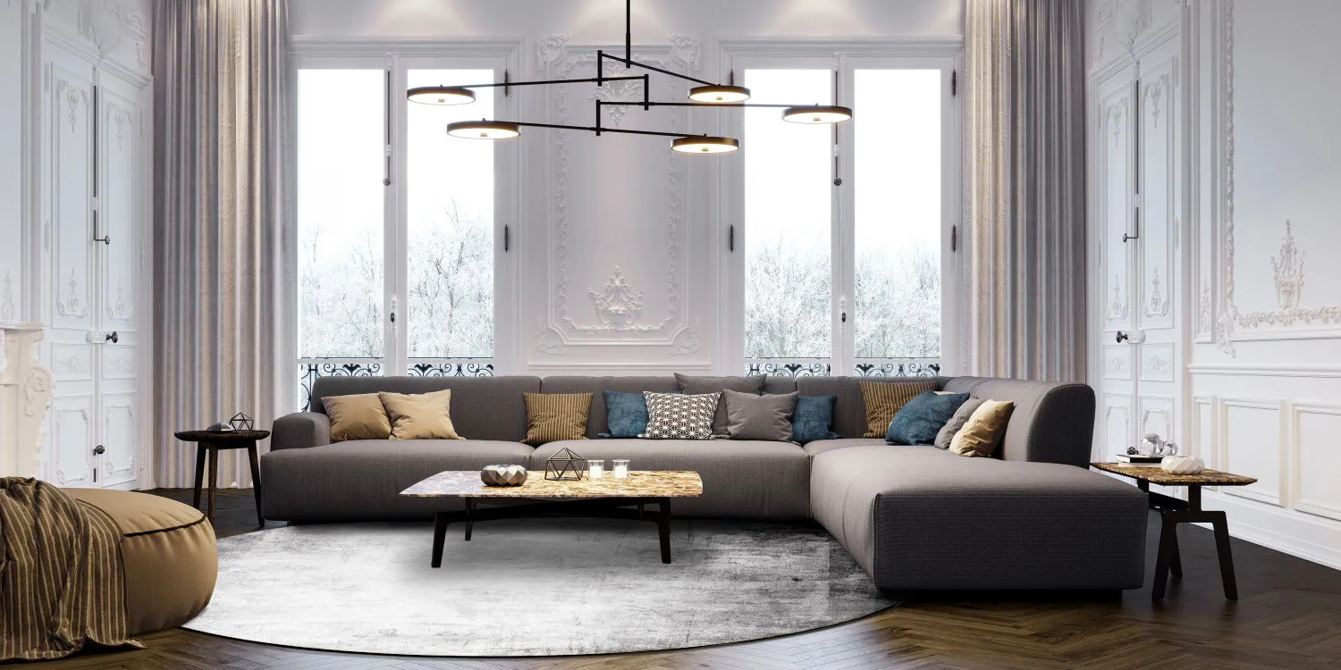 Kerek szőnyeg - Rosia (szürke)