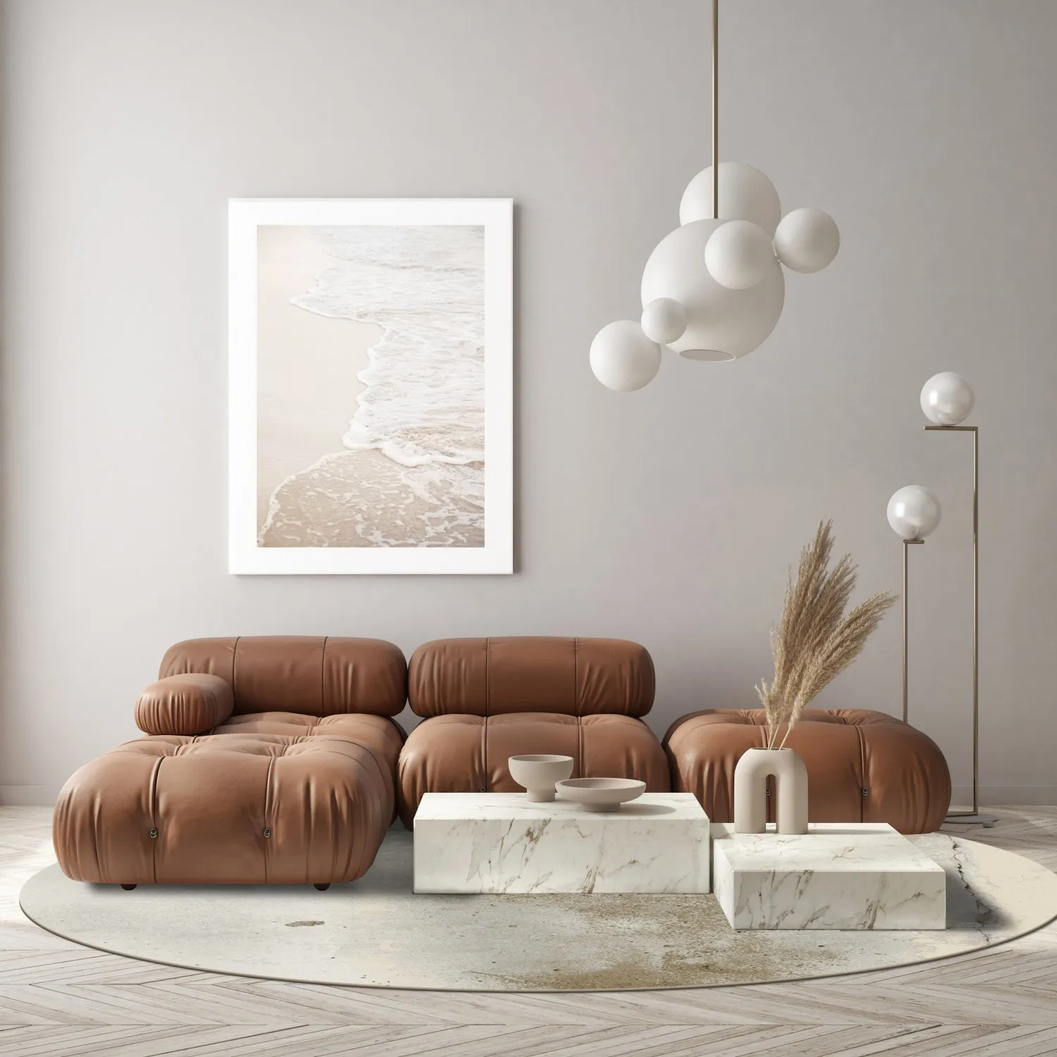 Kerek szőnyeg - Aurelia (bezs)