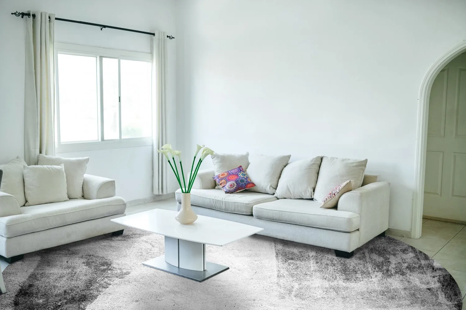 Kerek szőnyeg - Esperia (szürke)