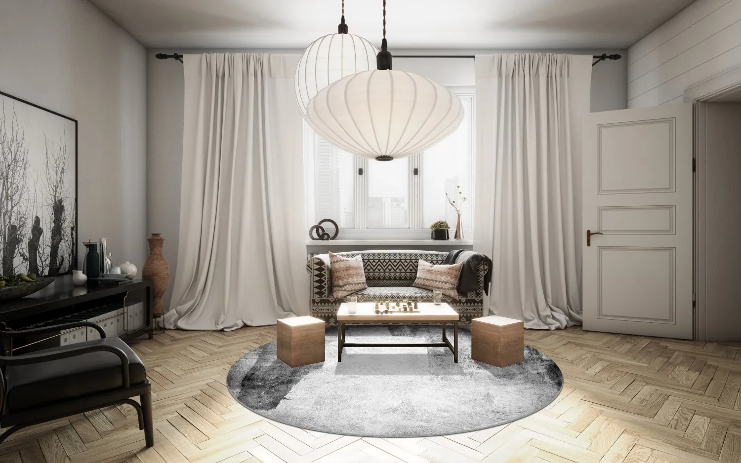 Kerek szőnyeg - Esperia (szürke)