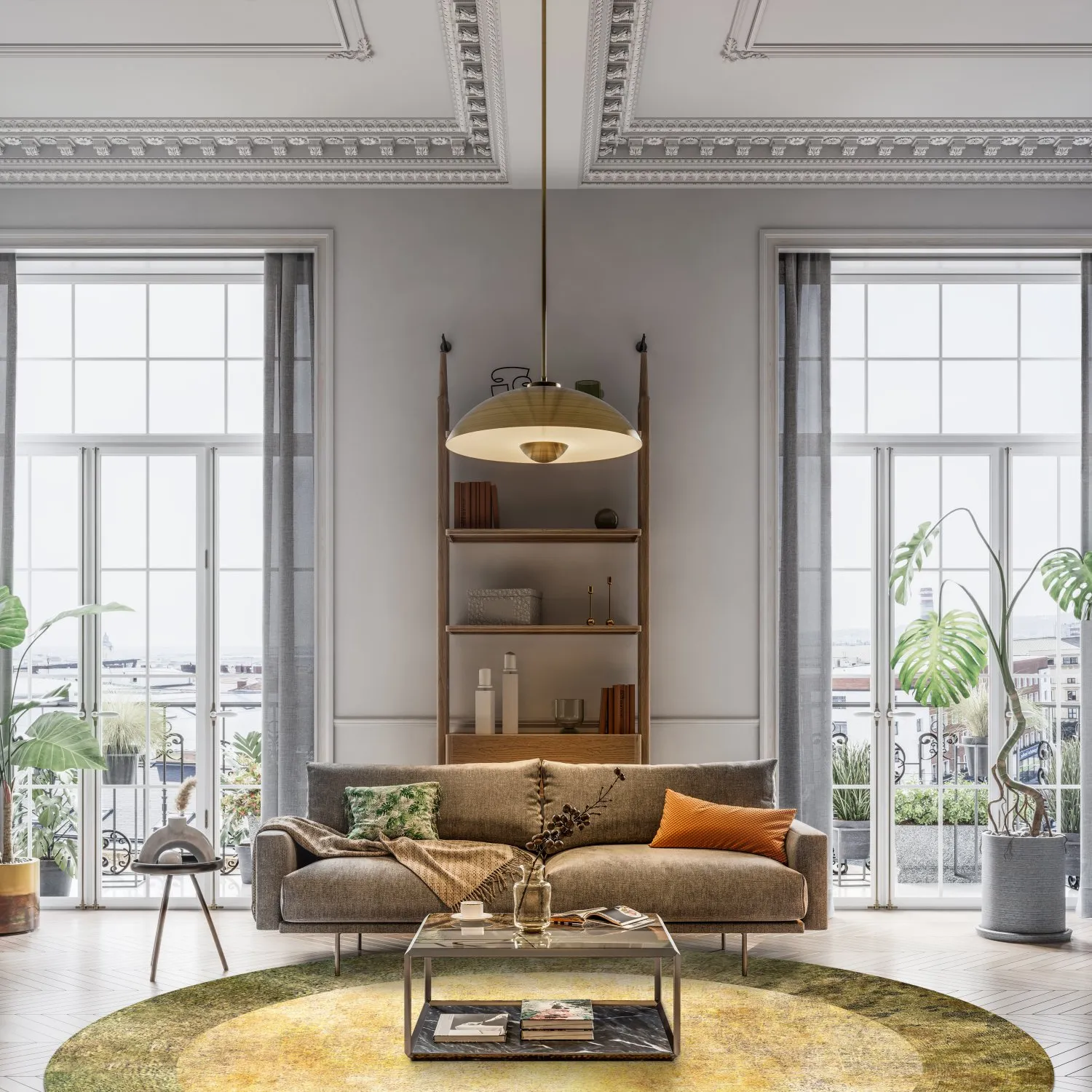 Kerek szőnyeg - Campana (bezs/sárga)